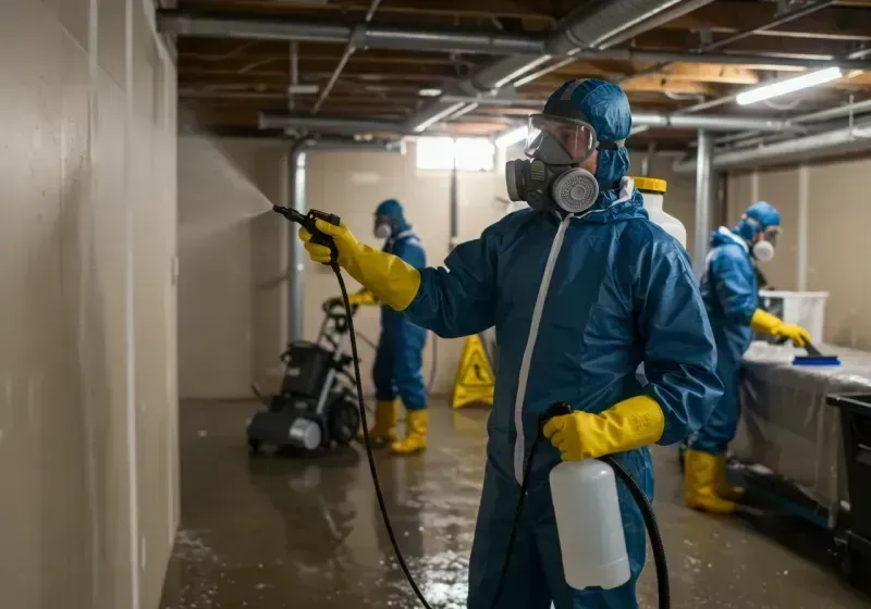 Basement Sanitization and Antimicrobial Treatment process in Drum Point, MD